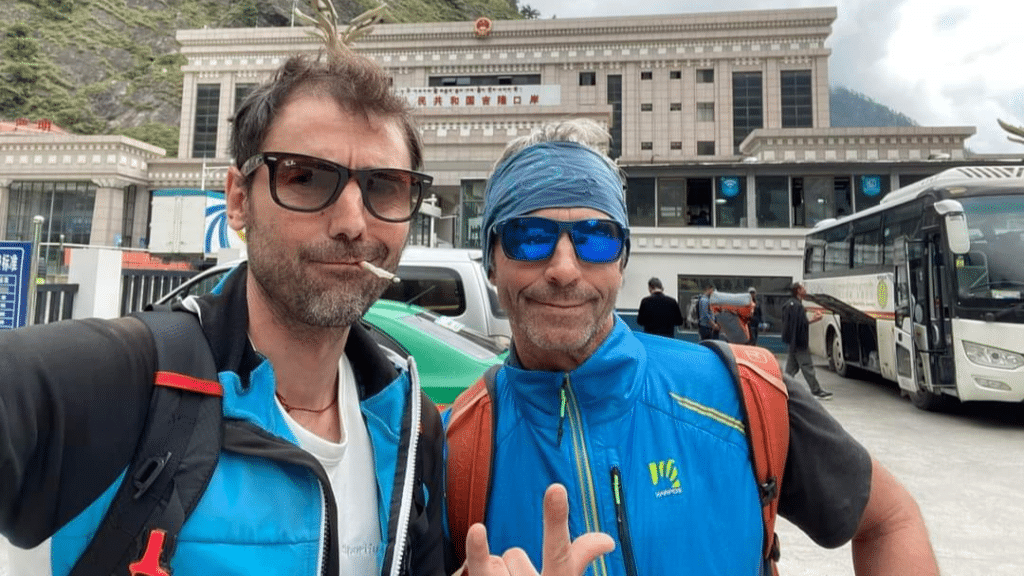 Domenico Valentini e Mario Vielmo in Tibet. Foto Mario Vielmo Facebook