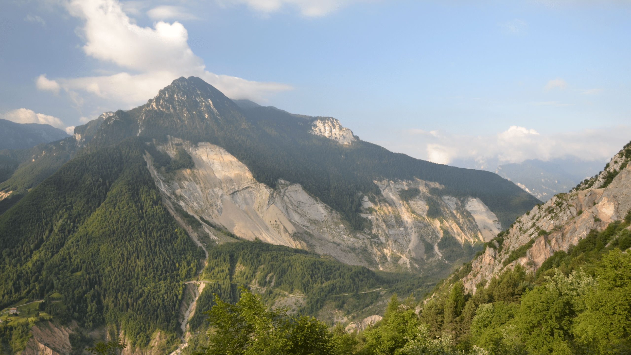 Il monte Toc, sul distacco non cresce più nulla. Foto Gian Luca Gasca