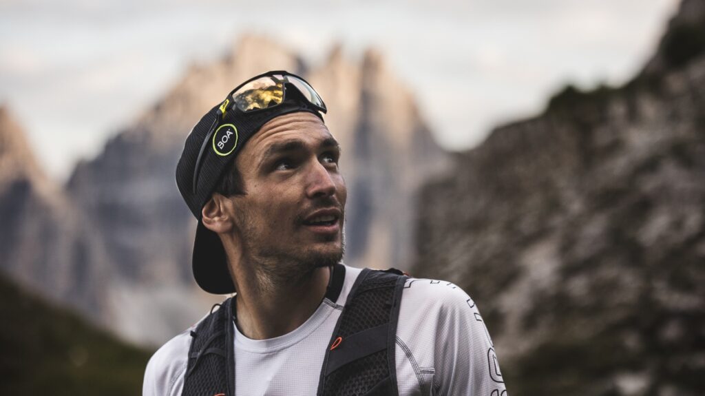 Philipp Ausserhofer in gara. Foto Stubaier Höhenweg VIllmer