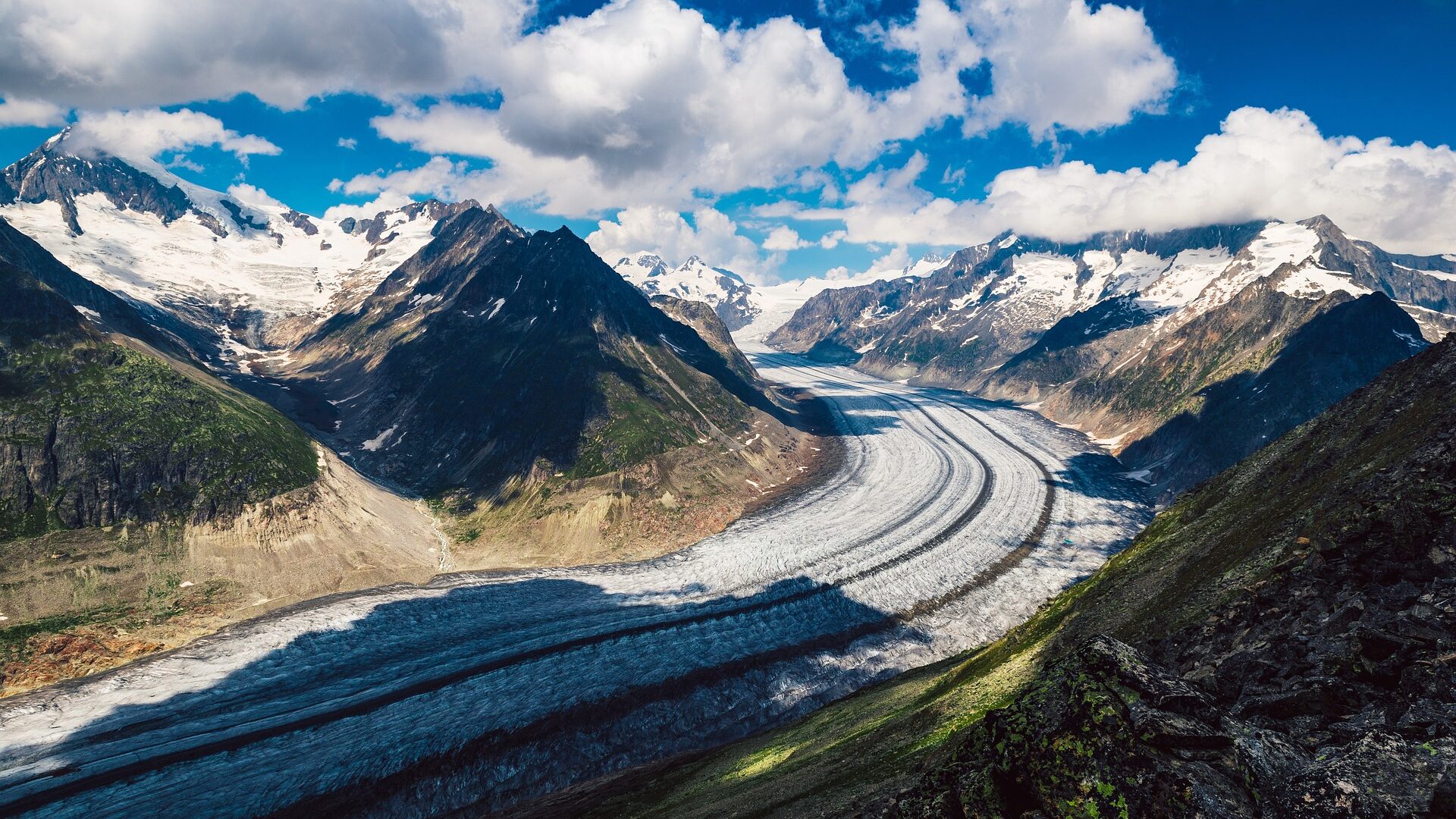 Il ghiacciaio dell'Aletsch. Foto Pixabay